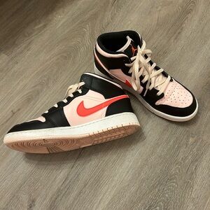 Pink Jordan 1 shoes